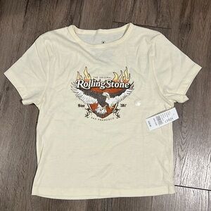 Rolling Stone/RIPPLE JUNCTION cropped t-shirt. SIZE: MEDIUM